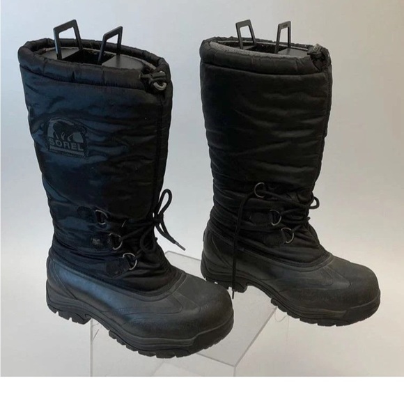 Sorel Black Insulated Snow Boots size 9 - Picture 1 of 7